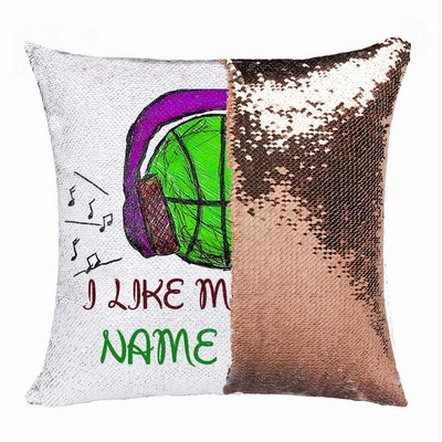 Magic Sequin Cushion Cover Name Express Yourself Gift I Like My Style